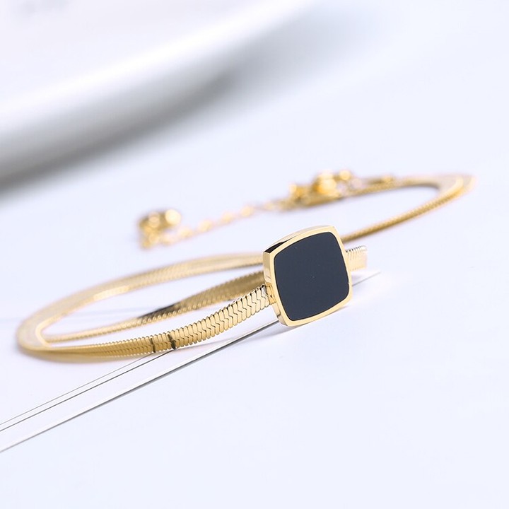 DÂY CHUYỀN TITAN MÌ DẸP MẶT VUÔNG TN139 siêu đẹp, bền màu, chuẩn thời trang