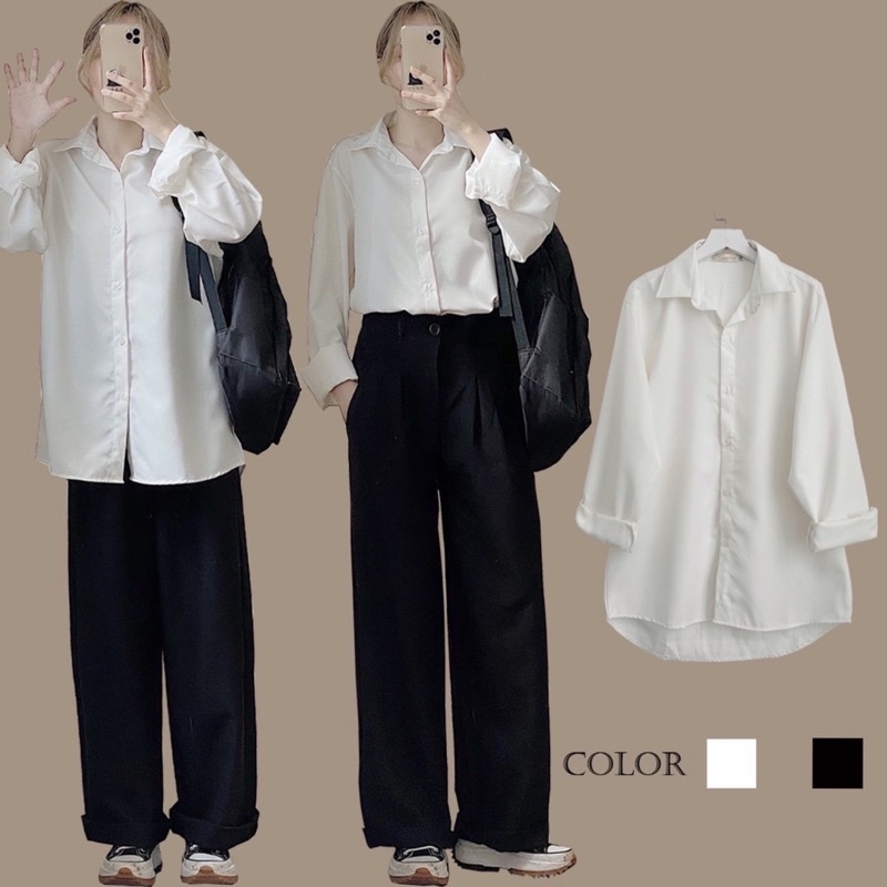 Áo SƠMI basic Nam Nữ ( chất mịn đẹp như ảnh 100% , shop cam kết chất lượng từ vải đến form áo đẹp xuất sắc chuẩn xịn ♥️)