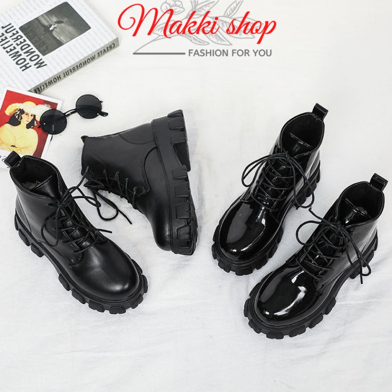 Bốt nữ cổ lửng đẹp, boot nữ thời trang cao cấp giá rẻ MAKKI SHOP TD406