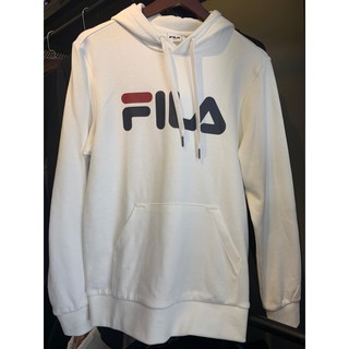 [CHÍNH HÃNG] F.ila Linear Logo Basic Hoodie White