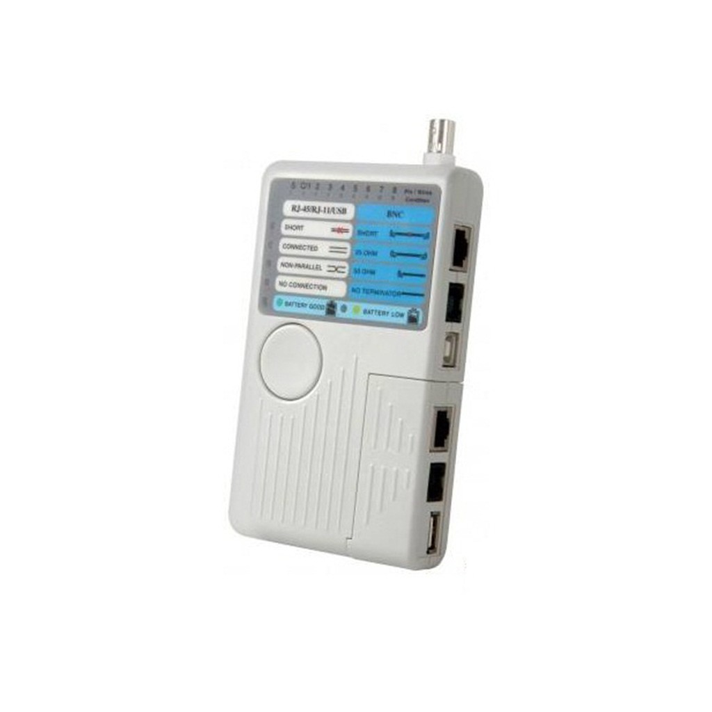 BỘ TEST CÁP MẠNG, KIỂM TRA CÁP MẠNG RJ45, RJ 11 , USB , CÁP ĐỒNG TRỤC BNC 4 TRONG 1 , TESTER 4 IN 1