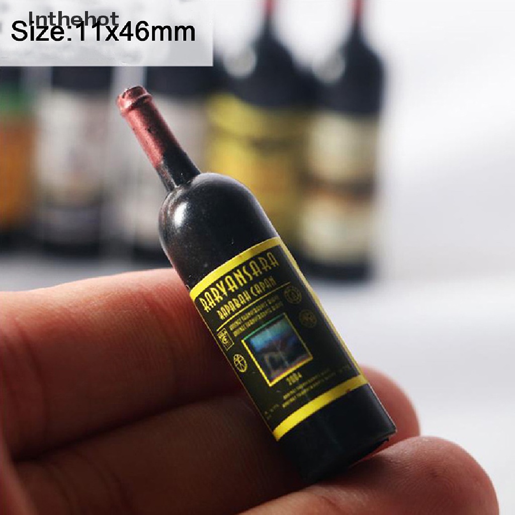 Bộ 5 Chai Rượu Vang Tỉ Lệ 1 / 12 Dùng Để Trang Trí Nhà Búp Bê