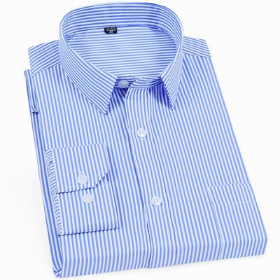 Áo sơ mi nam tay dài Nam Dài Tay Cổ Bẻ Sọc Vằn Thời Trang Hàn