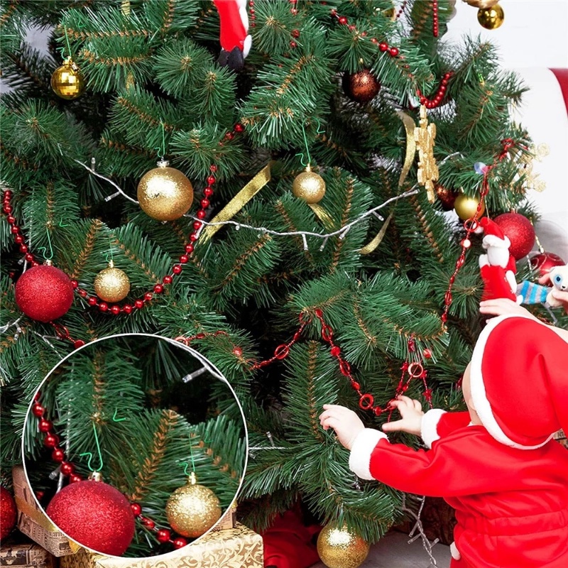 Set 50 Móc Treo Đồ Hình Chữ S Bằng Kim Loại Trang Trí Cây Thông Giáng Sinh / Năm Mới