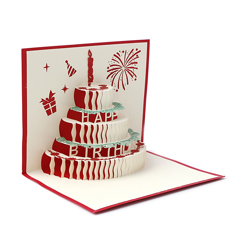 COLO  3D Pop Up Greeting Card Handmade Birthday Valentine Christmas Wedding Invitation