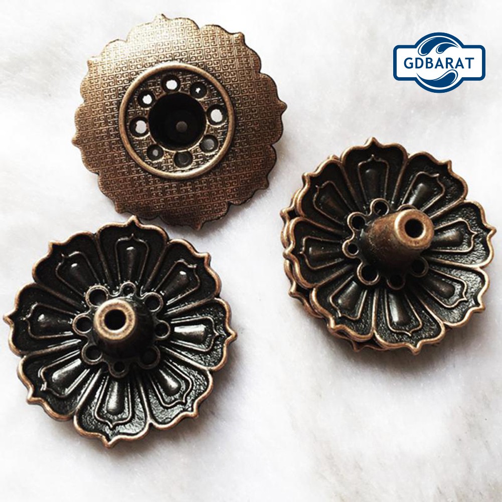 Đế Cắm Nhang 9 Lỗ Hình Hoa Sen Bằng Đồng Tiện Dụng