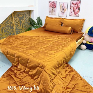 Bộ drap phi lụa màu mới 2020( khổ 1,8m ) không mền