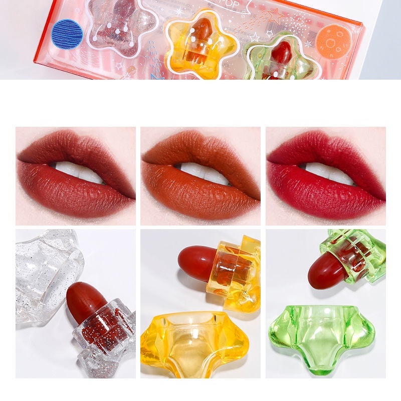 [Hàng mới về] Set 3 son môi JULIA POP nhỏ gọn lâu trôi không thấm nước