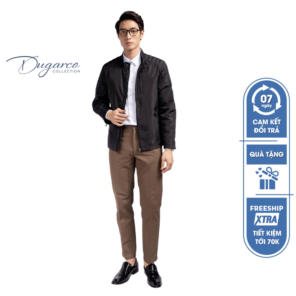 Áo khoác jacket DUGARCO nam 2 lớp dù cao cấp cản gió, giữ nhiệt 92JM42088