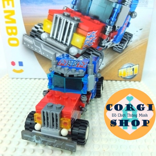Lego Robot Chiến Binh Thép Từ 6 Xe + 1 Máy Bay, Chất Liệu Nhựa ABS, Kích Thước 24x19x19cm