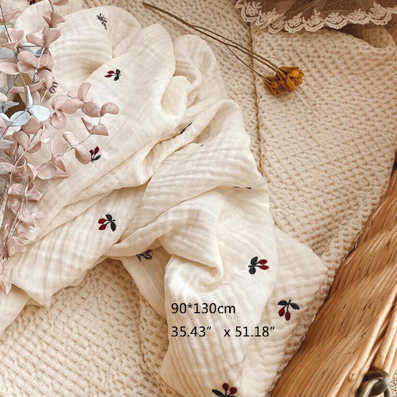 Chăn Quấn Em Bé 6 Lớp Chất Liệu Cotton Mềm Mại In Họa Tiết Thời Trang Mùa Thu