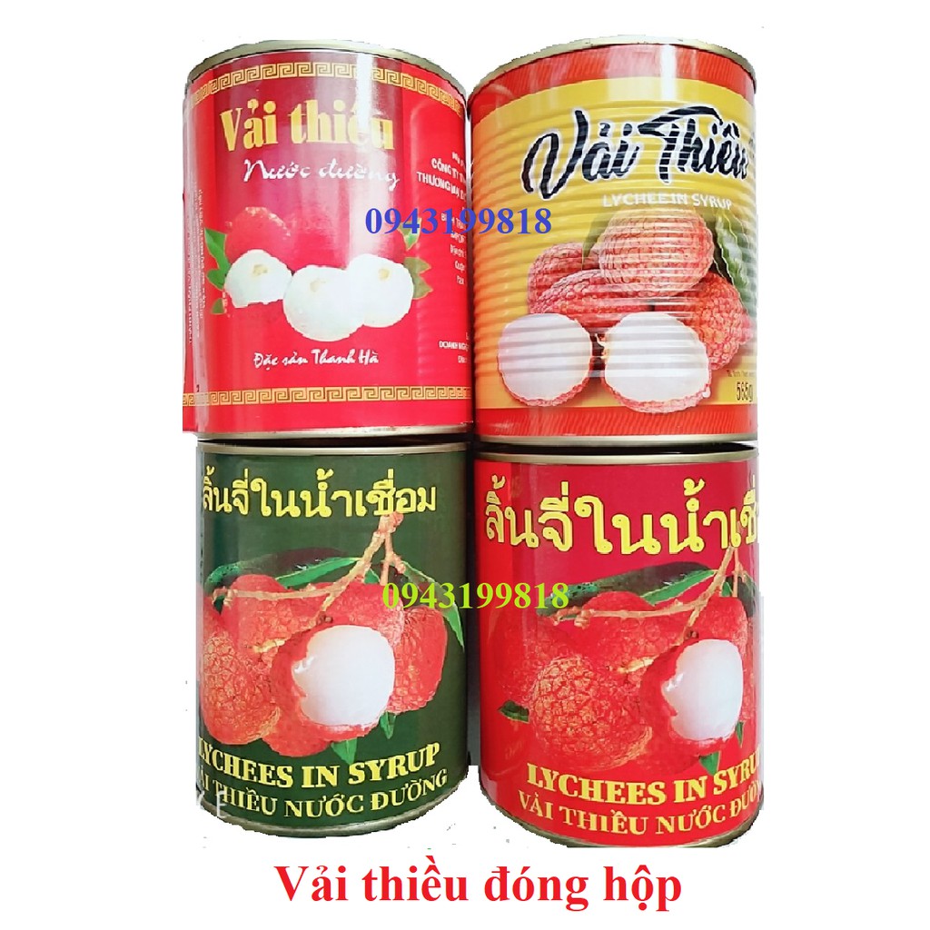 Vải Thiều Ngâm Đường Thanh Hà /Hưng Yên 565g (vải đóng hộp)