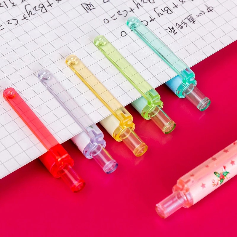 Bút Mực Gel Họa Tiết Giáng Sinh Hoạt Hình Có Thể Thu Gọn