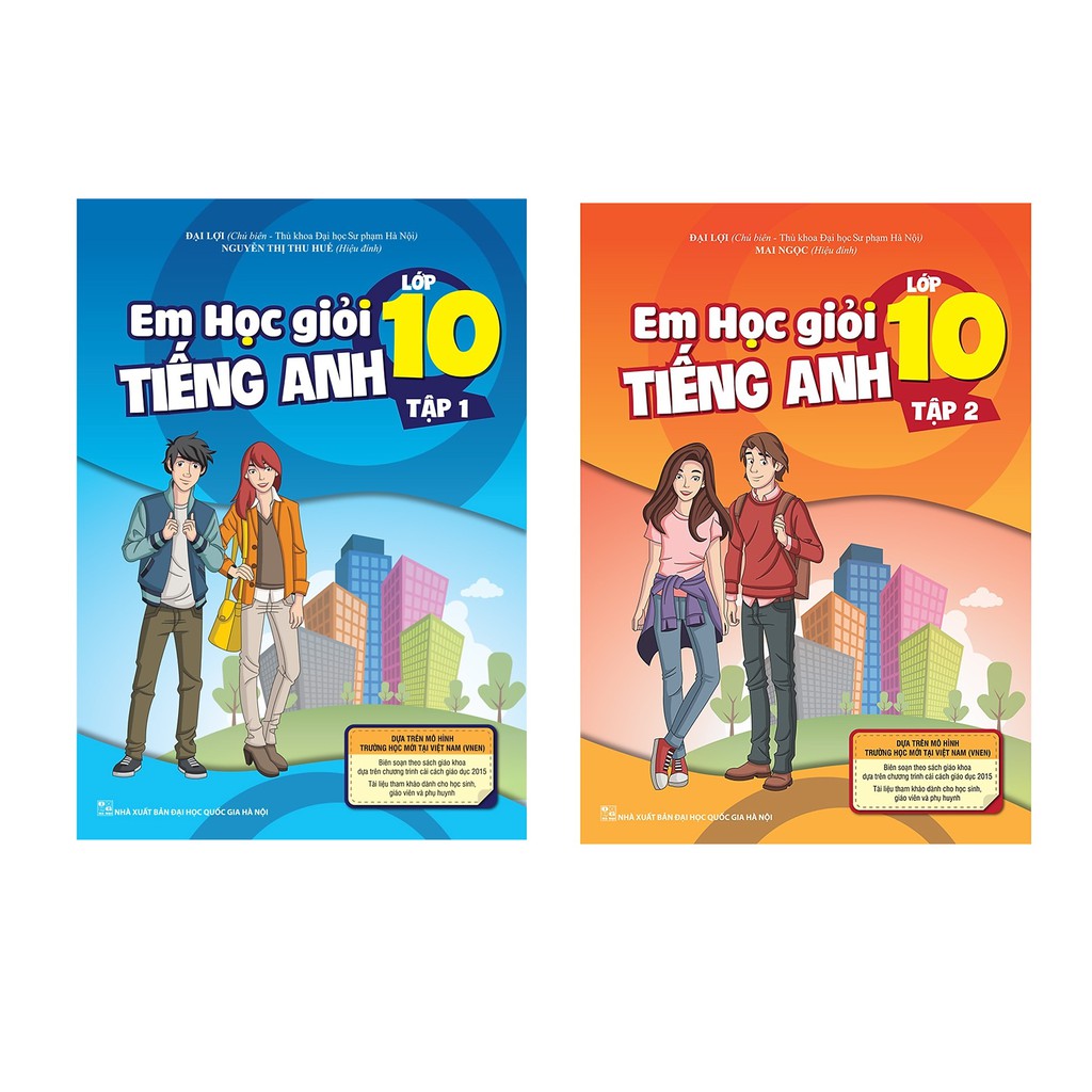 Sách - Combo Em Học Giỏi Tiếng Anh Lớp 10 - Tập 1 + tập 2 (tải file hoặc CD + Tặng bút bi)