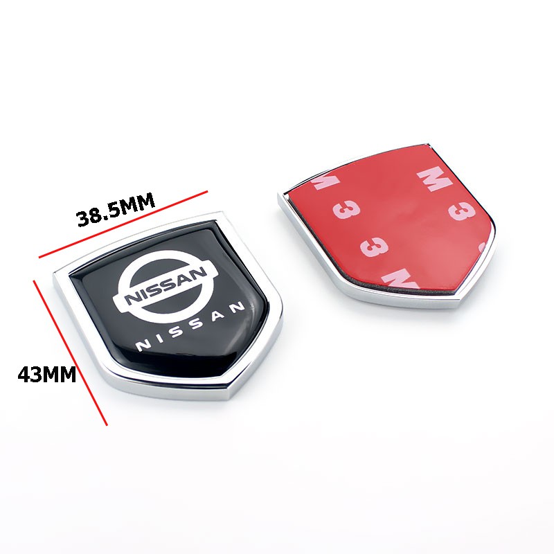 Set 2 miếng dán trang trí xe hơi Nissan March Xtrail Almera Terra Serana NP300 Note Juke Patrol Sylphy Urvan