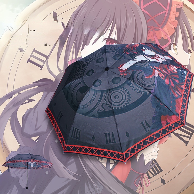 Dù Che Nắng Gấp Gọn Họa Tiết Anime Demon Slayer Tokyo Ghoul Jujutsu Kaisen Tám Xương