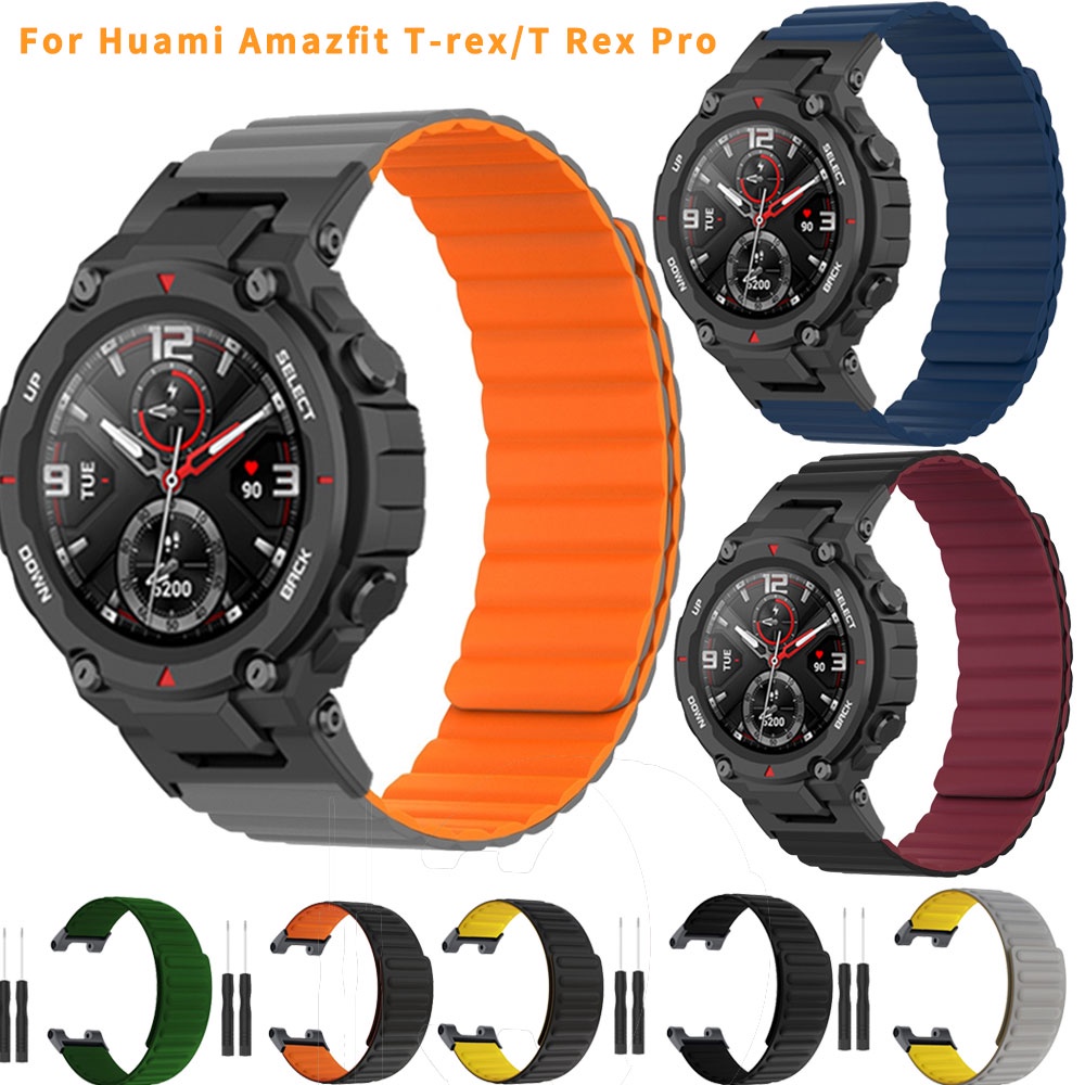 Dây Đeo Thay Thế Chất Liệu Silicon Màu Trơn Cho Huami Amazfit T-Rex / T Rex Pro