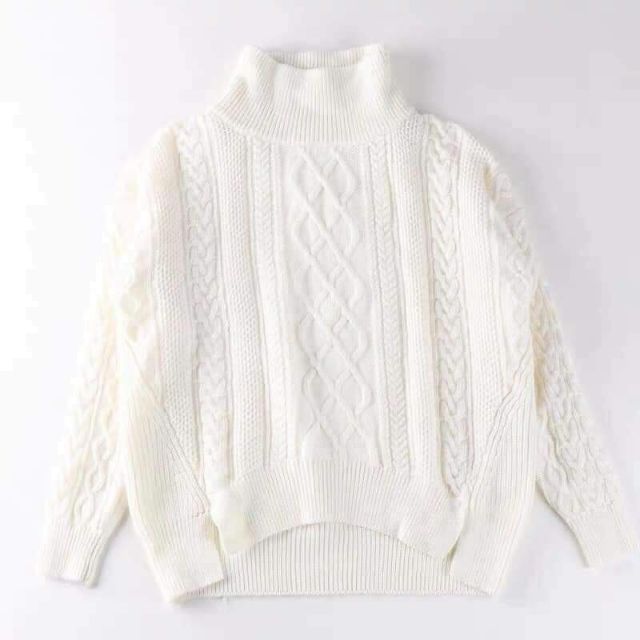 Áo len trắng oversize || hàng xuất xịn