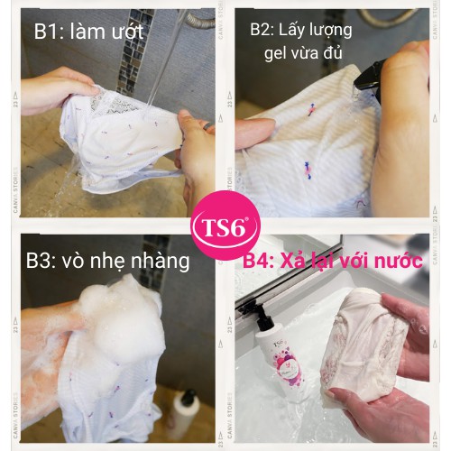 Nước giặt dành riêng cho đồ lót TS6, viêm nhiễm phụ khoa, viêm âm đạo, đồ lót, đồ lót nữ, vùng kín có mùi hôi