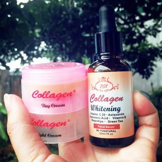 Combo serum+kem xóa nám collagen plus vit e