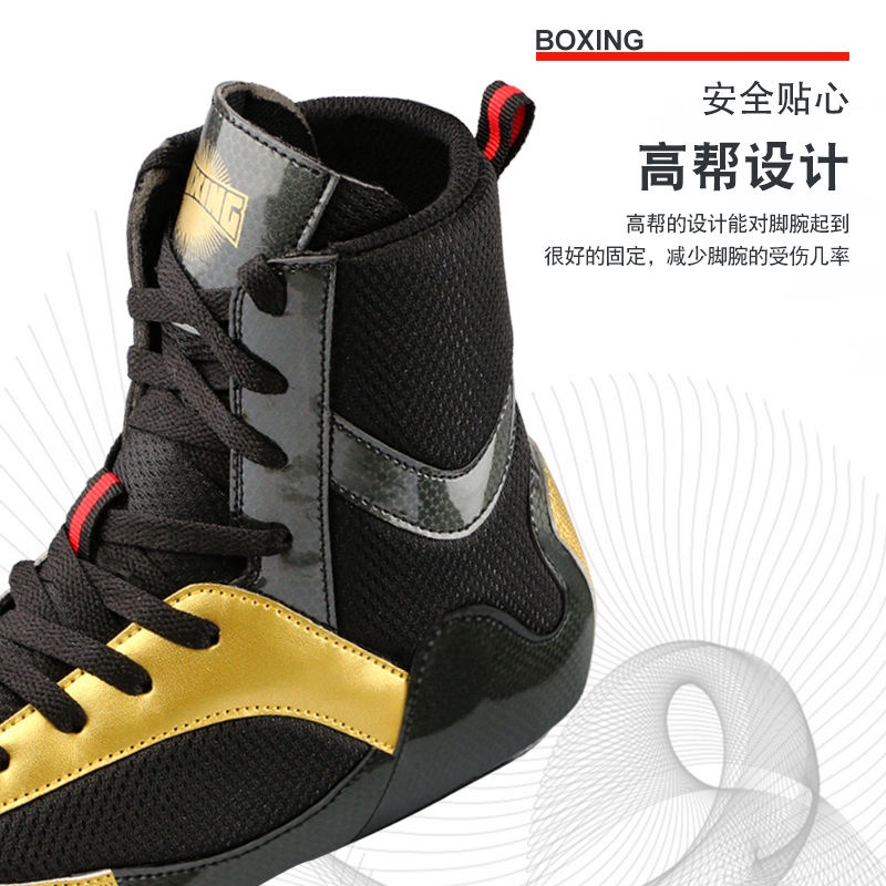 Giày Bốt Cổ Cao Chuyên Dụng Tập Boxing Cho Nam Nữ