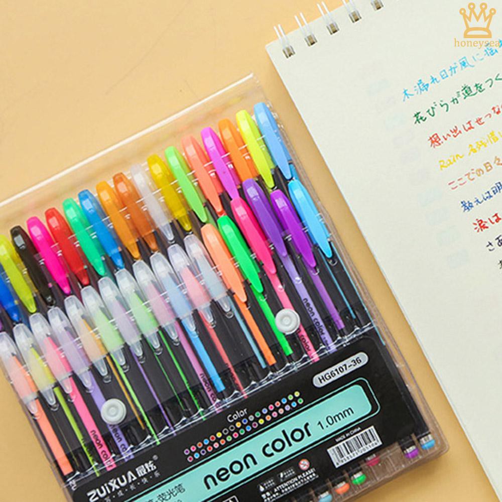 Bộ bút gel tô ghi chú nhiều màu dành cho học sinh vẽ trang trí sổ lưu niệm