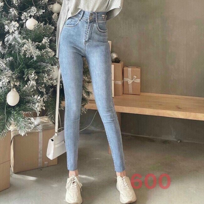 8 MẪU Quần JEAN Nữ Lưng Cao chuần shop VNXK bao đẹp chất lượng , JEANS bó co giãn vải dày mịn( đổi trả nếu không ưng)