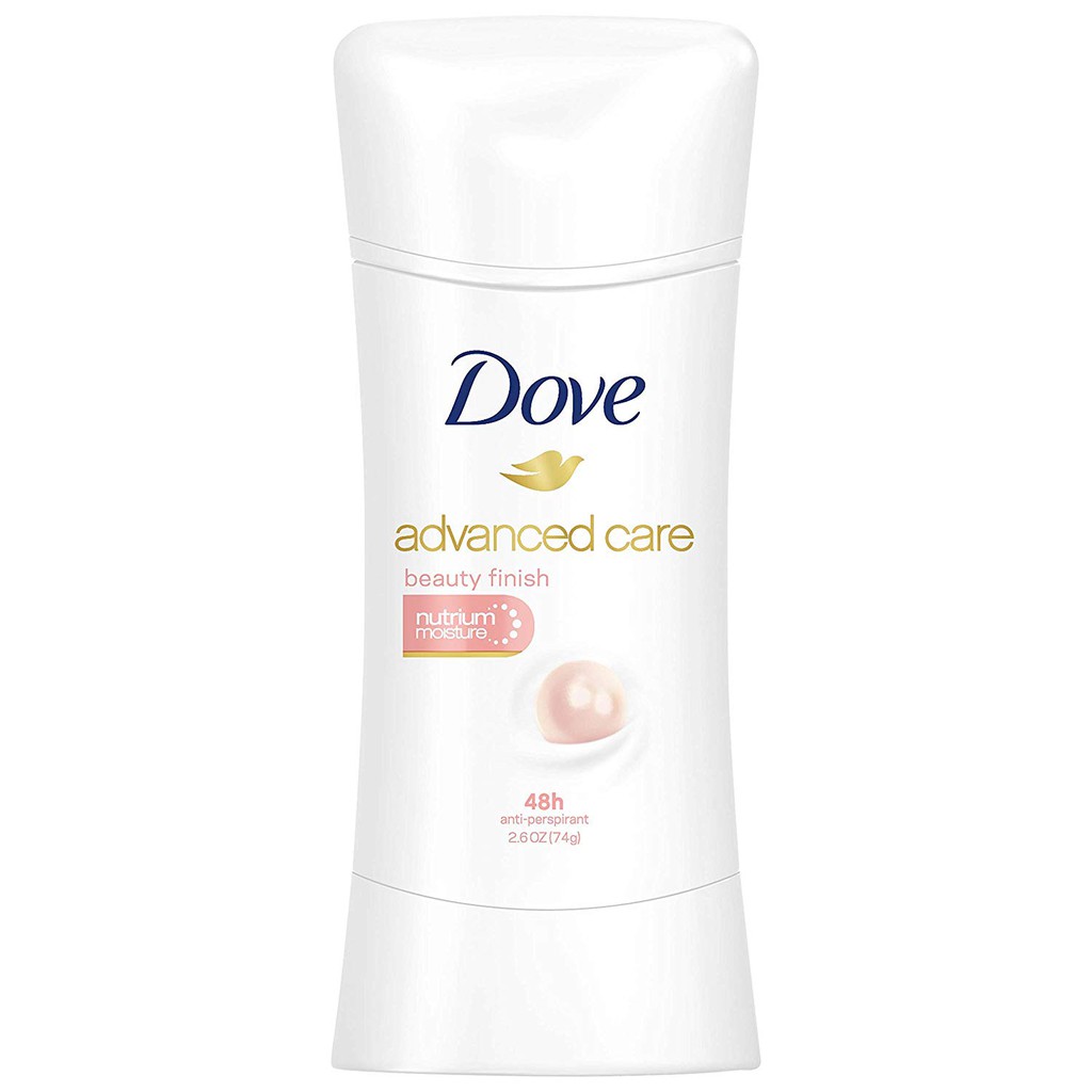 Lăn khử mùi nữ dạng sáp Dove Advanced Care Antiperspirant Deodorant Beauty Finish 74g (Mỹ)
