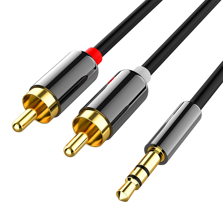 Bộ Khuếch Đại Âm Thanh Chuyển Đổi Từ 1 Đầu Cắm Sang 2 Giắc Cắm 3.5mm Rca Cho Điện Thoại / Máy Tính