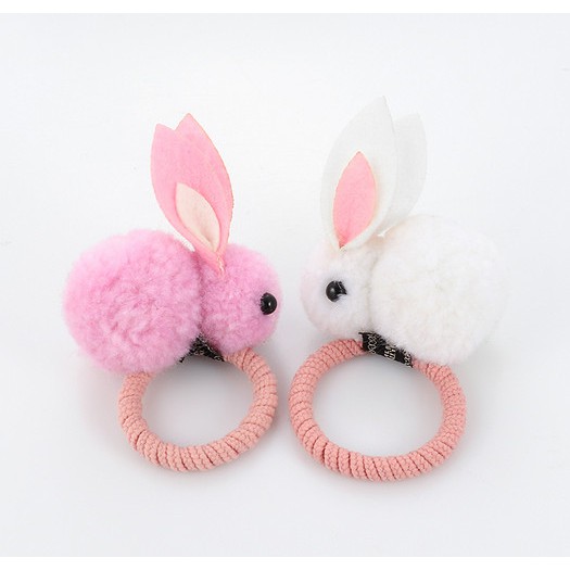 Dây Cột Tóc Cao Su Co Giãn Hình Thỏ Dễ Thương Phong Cách Hàn Quốc Cho Nữ