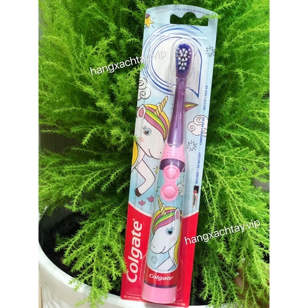 Bill Mỹ-Set bàn chải pin tự động và kem đánh răng Colgate cho bé