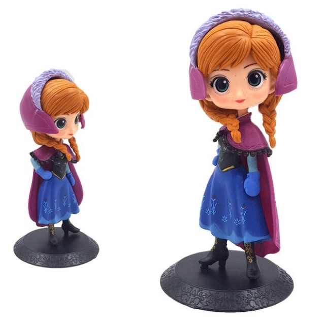 Set 3 Mô Hình Công Chúa Disney phiên bản Q Chibi   Elsa Anna Tinkerbell Rapunzel Belle Snow White  15-16cm