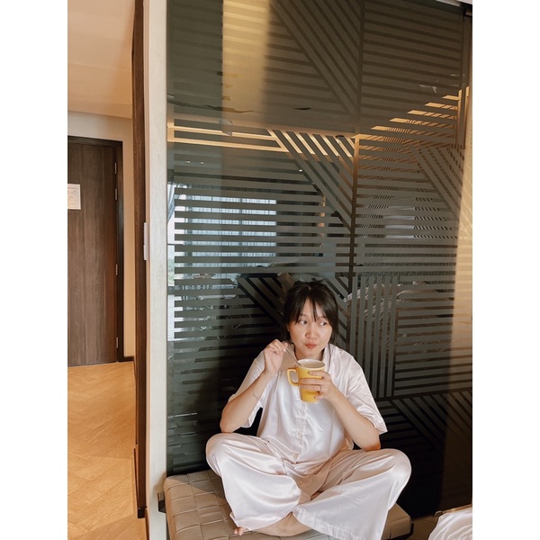 Set đồ ngủ vải lụa pyjamas quần ngắn RUCHAN