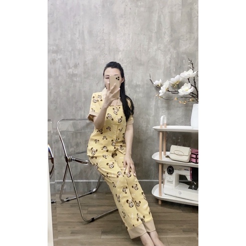 Bộ Ny Tay Ngắn Lụa Mango