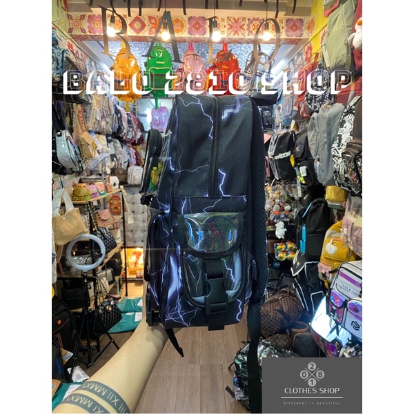 Balo Degrey Thunder Green Blue Backpack 2810 Clothes Shop Balo Degrey Đi Học Sấm Sét Xanh Ulzzang Unisex