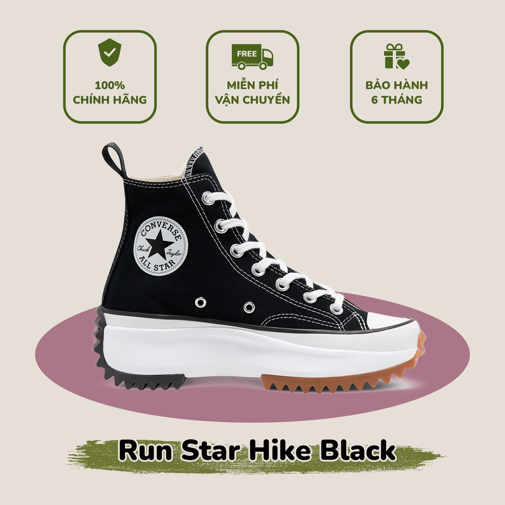 [ 𝐂𝐇𝐈́𝐍𝐇 𝐇𝐀̃𝐍𝐆 ] giày CONVERSEE Run Star Hike Twisted Classic Foundational Canvas HIGH (HK_DC)