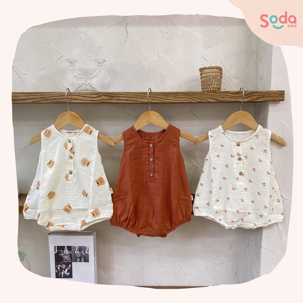 Bodysuit cho bé trai SODA KIDS thiết kế đơn giản, phong cách Hàn Quốc ( nhiều họa tiết )