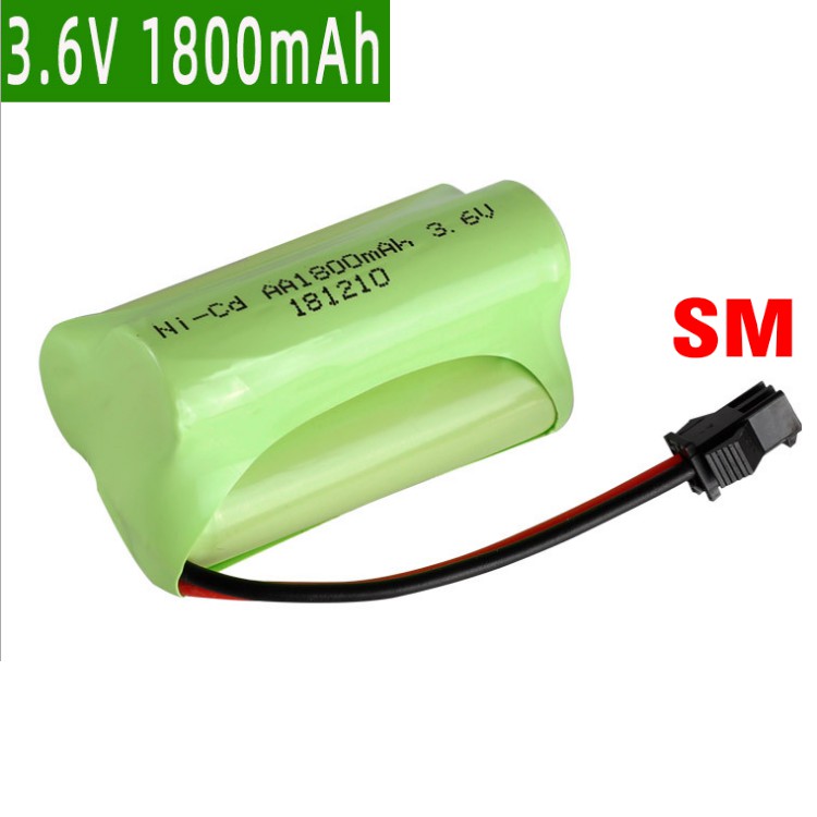 Pin sạc Ni-cd 3.6v 1800mah hai hàng xe mô hình điều khiển