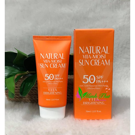 Kem chống nắng 3W Natural Vita - Moist Sun Cream SPF50