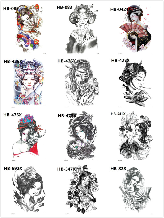 [Hàng mới về] Hình Xăm Dán 12 Kiểu Tùy Chọn