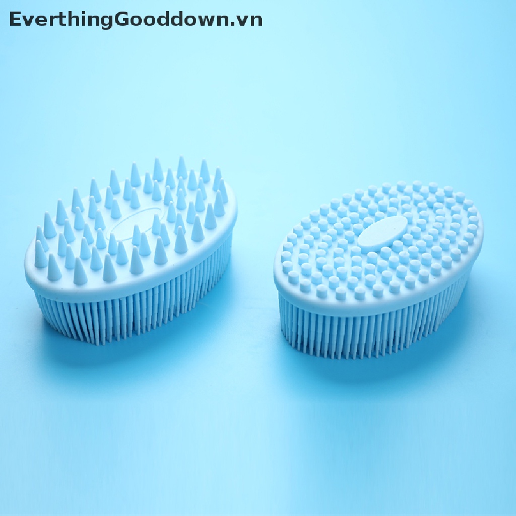 Everthinggooddown Bàn Chải Tắm Chà Lưng Massage Khô Bằng Silicone Cho Bé