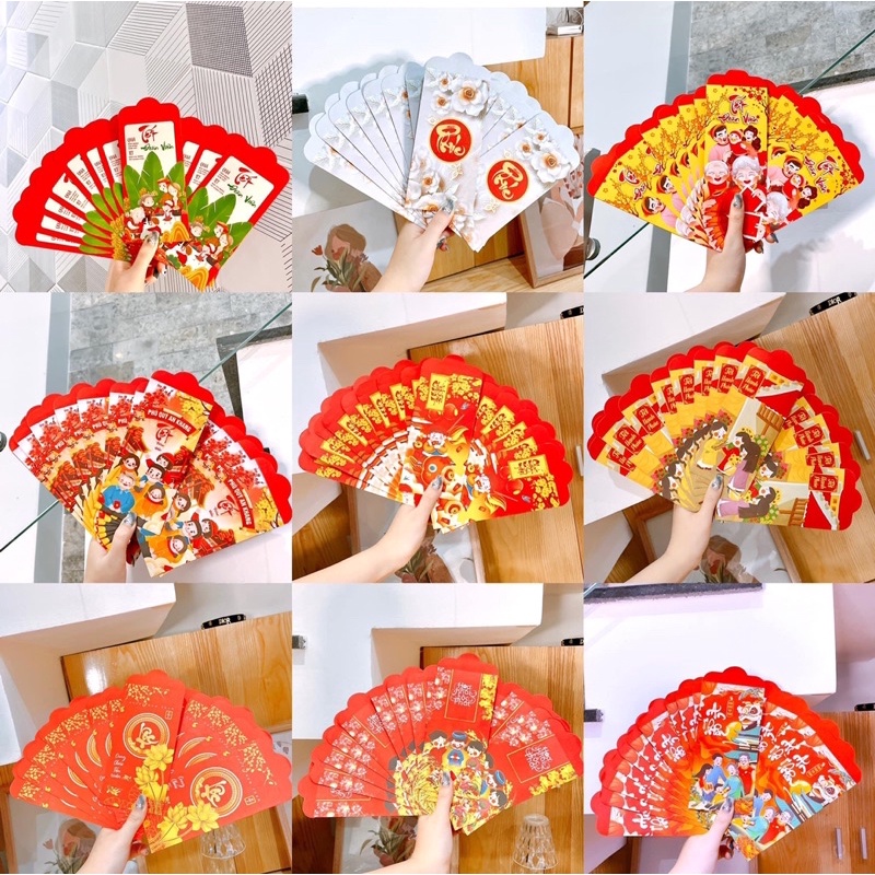 Combo 100 bao lì xì Tết nhiều hình