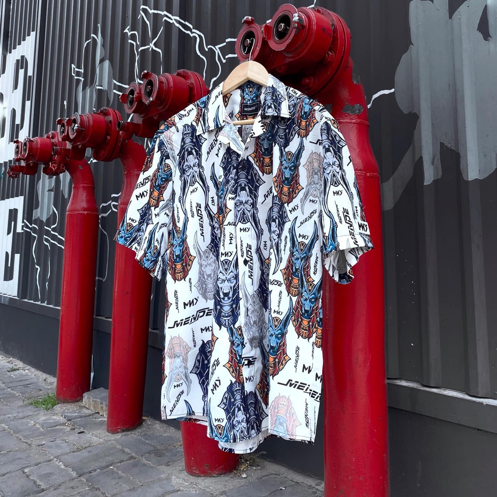 [CLIP THẬT] Áo sơ mi tay ngắn họa tiết ANUBIS Fulltag Mende ,tay lỡ FORM UNISEX