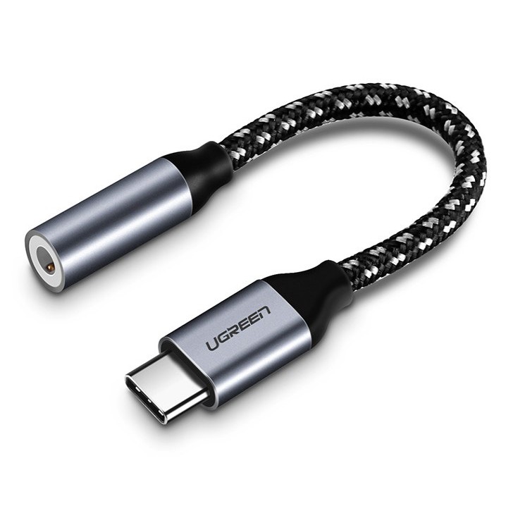 Cáp USB Type-C ra 3.5mm bọc lưới Ugreen 30632 - hàng chính hãng
