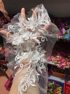 Ren hoa nổi 3D đắp áo dài, váy đầm ( kích thước 25cmx40cm)