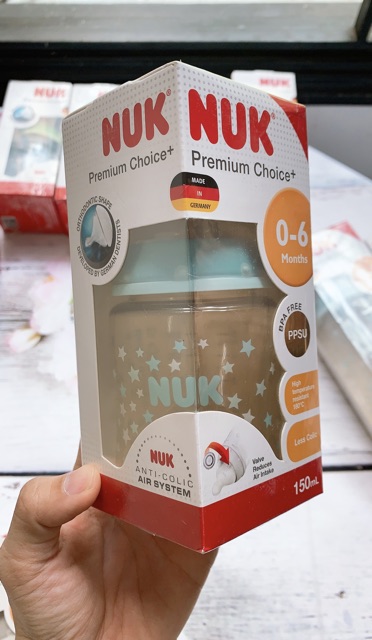 Bình sữa NUK Premium Choice+ nhựa PPSU 150ml núm ti S1-M