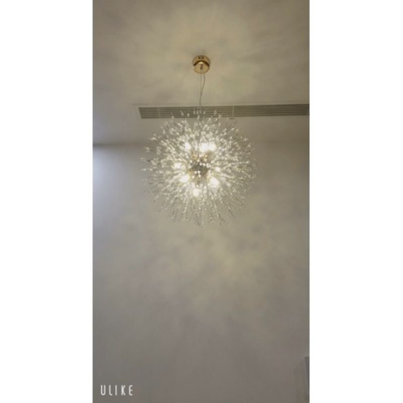 Đèn thả chùm hoa bồ công anh pha lê hiện đại , trang trí sang trọng , tặng kèm bóng led
