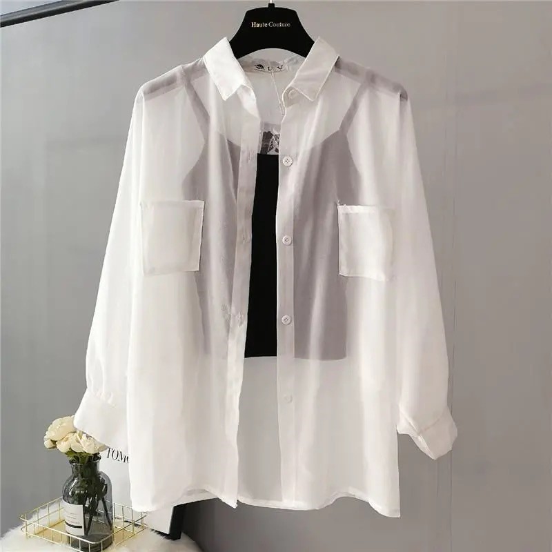 Áo khoác voan cardigan tay dài chống nắng cho nữ | BigBuy360 - bigbuy360.vn