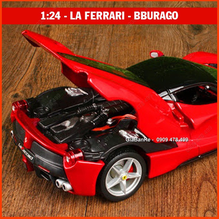 Xe Mô Hình Kim Loại La Ferrari Tỉ Lệ 1:24  - Đỏ - Bburago - 8181d