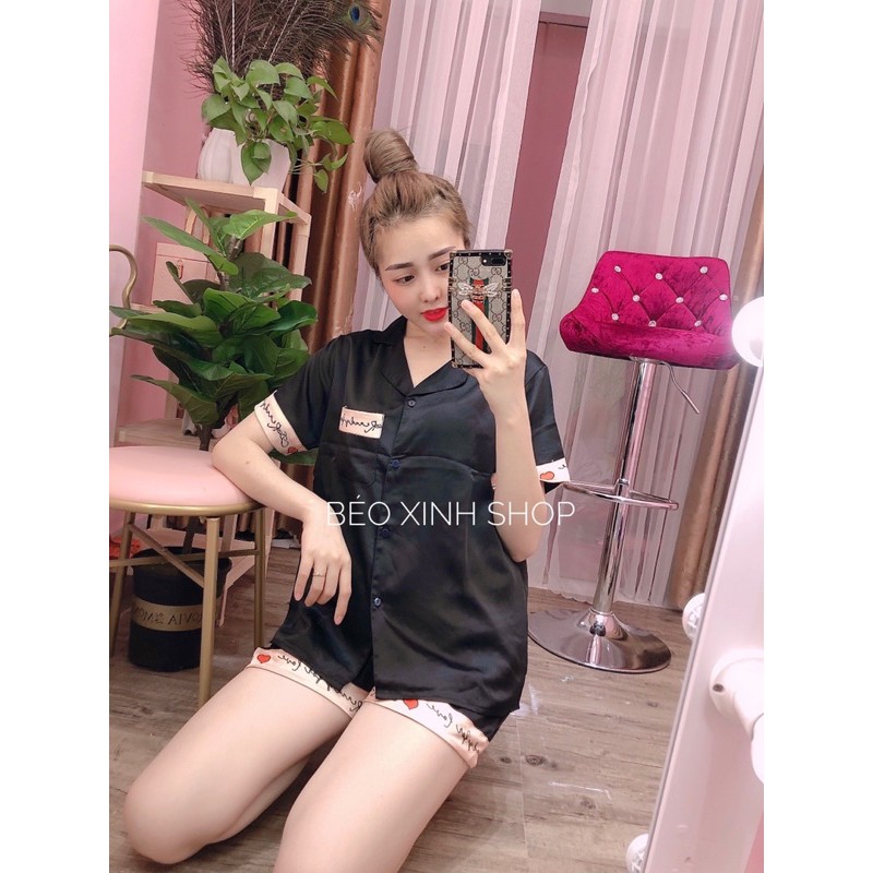 Đồ Ngủ Đùi 55-100kg Bigsize Cao Cấp Kiểu Dáng Đẹp Vải Satin Lạnh Mặc Cực Thích | BigBuy360 - bigbuy360.vn